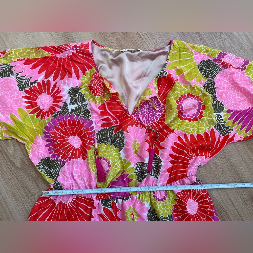 Trina Turk Pink Orange Yellow Floral Mini Dress - Picture 9 of 12